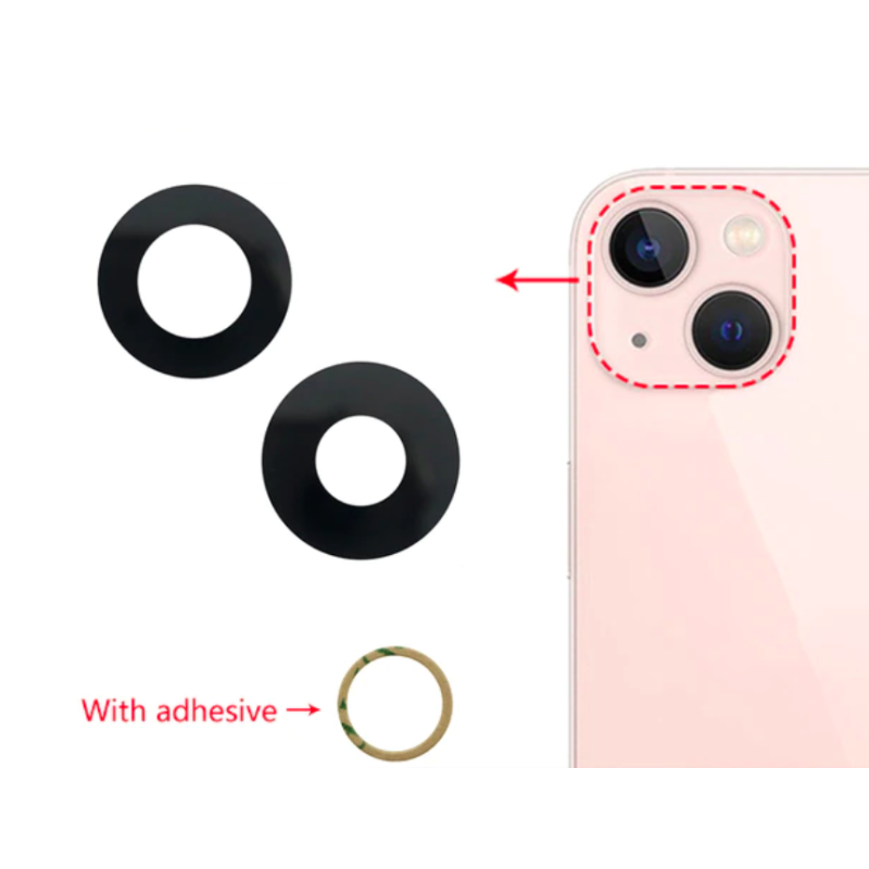 iPhone 13 Replacement Rear Camera Glass Lens with Adhesive